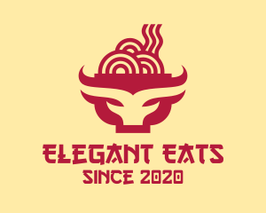 Beef Noodle Soup Bowl logo design