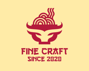 Beef Noodle Soup Bowl logo design