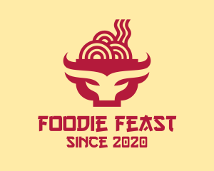 Eating - Beef Noodle Soup Bowl logo design