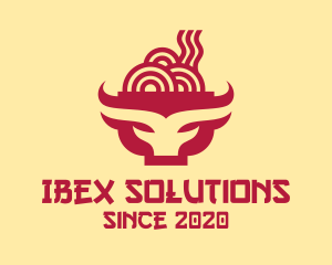 Beef Noodle Soup Bowl logo design