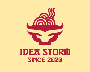 Beef Noodle Soup Bowl logo design