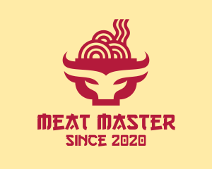 Beef Noodle Soup Bowl logo design