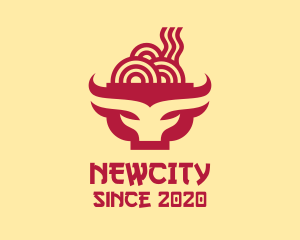 Beef Noodle Soup Bowl logo design