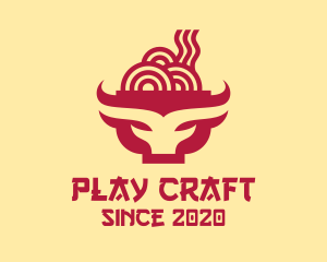 Beef Noodle Soup Bowl logo design