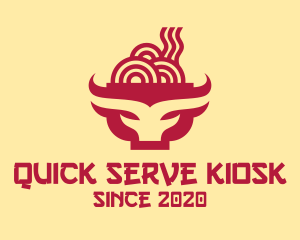 Beef Noodle Soup Bowl logo design