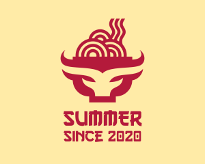 Beef Noodle Soup Bowl logo design