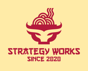 Beef Noodle Soup Bowl logo design