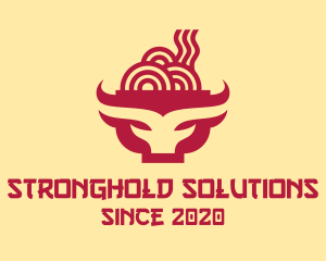 Beef Noodle Soup Bowl logo design