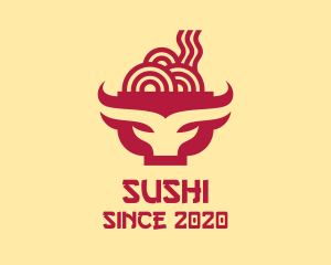 Beef Noodle Soup Bowl logo design