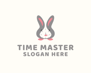 Rabbit Clock Time logo design