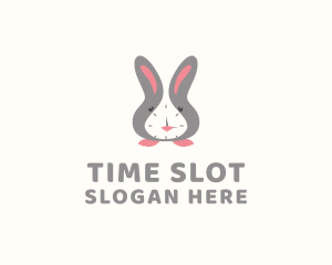 Rabbit Clock Time logo design