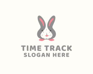 Rabbit Clock Time logo design