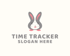 Rabbit Clock Time logo design