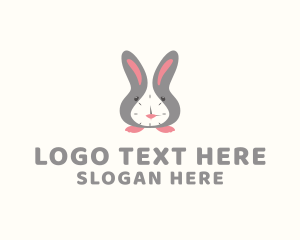 Bunny - Rabbit Clock Time logo design
