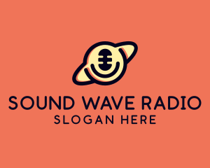 Radio Station - Planet Mic Podcast Radio logo design