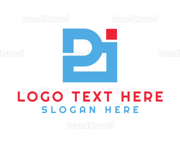 Blue Box Type Letter PJ Logo