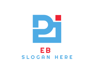 Blue Box Type Letter PJ Logo