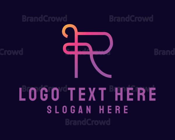 Gradient Business Letter R Logo