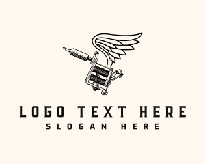 Wing - Tattoo Machine Wing logo design