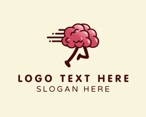 Study - Running Brain Idea logo design