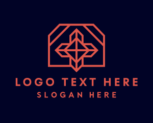 Religous - Geometric Chapel Cross logo design