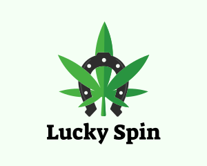 Lucky Marijuana Weed Leaf logo design