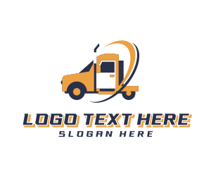 Transport - Freight Truck Logistics logo design