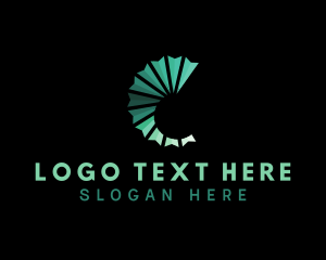 Spiral - Seashell Tech Letter C logo design