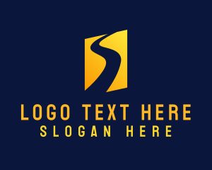 Trucking - Transport Highway Letter S logo design