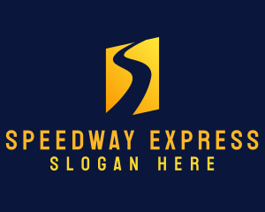 Freeway - Transport Highway Letter S logo design