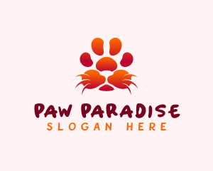 Paw - Animal Whiskers Paw logo design