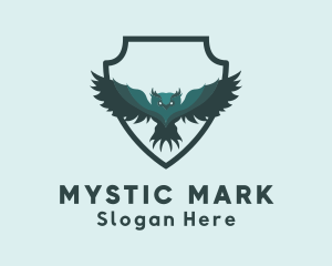 Sigil - Flying Owl Shield logo design