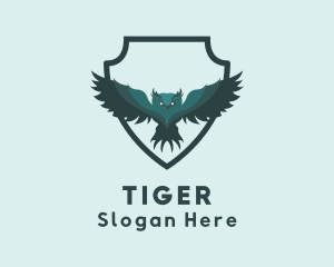 Crest - Flying Owl Shield logo design