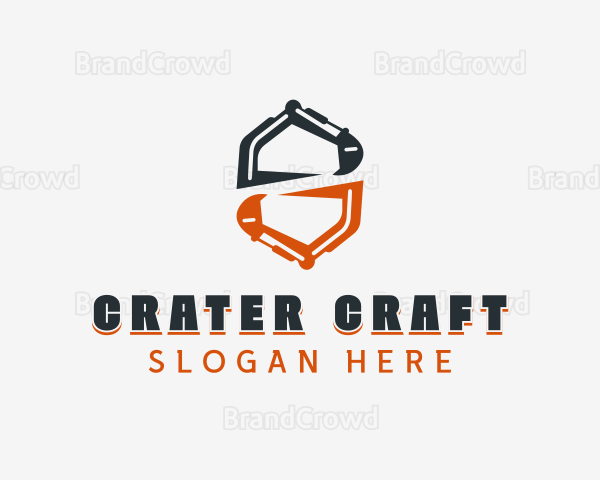 Excavator Industrial Contractor Logo