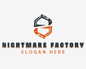 Excavator Industrial Contractor Logo