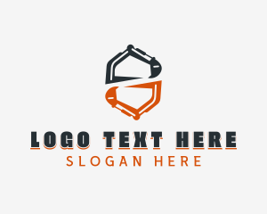 Excavator Industrial Contractor Logo