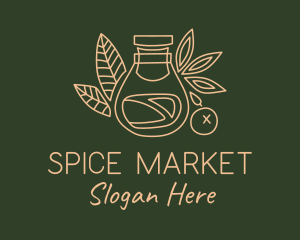 Vegan Spice Jar logo design