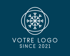 Frosty - Ice Winter Snowflake logo design