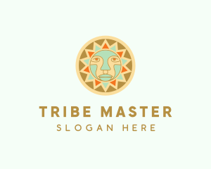 Tribal Sun Face  logo design