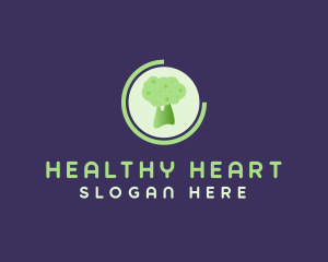 Healthy Broccoli Food  logo design