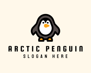 Cute Toy Penguin logo design