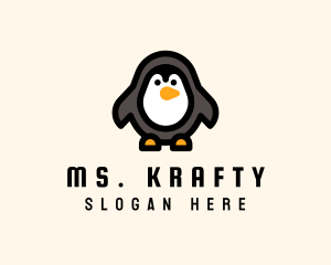 Stuffed Animal - Cute Toy Penguin logo design