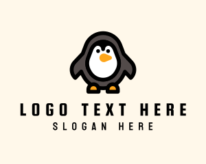 Toy Shop - Cute Toy Penguin logo design
