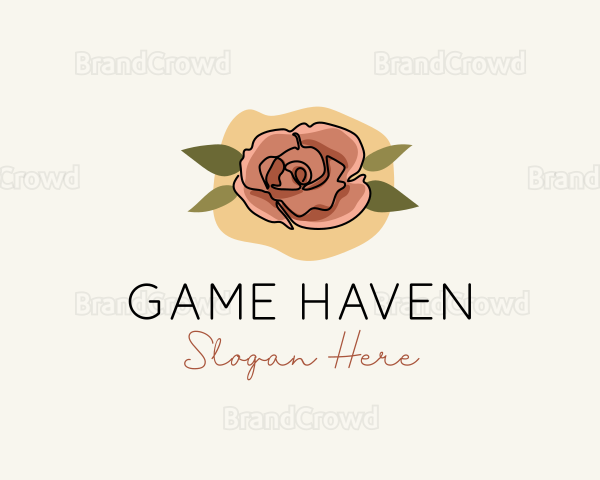 Bloom Rose Flower Logo