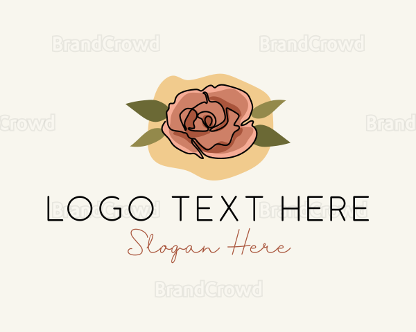Bloom Rose Flower Logo