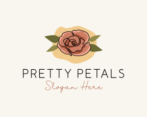 Bloom Rose Flower logo design