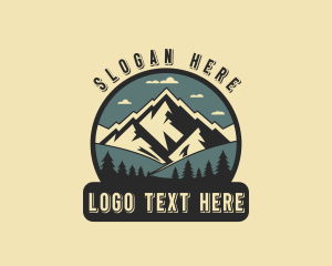 Outdoor - Mountain Trekking Adventure logo design