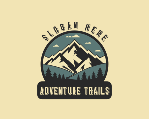 Mountain Trekking Adventure logo design