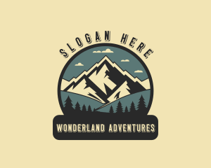 Mountain Trekking Adventure logo design