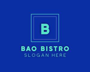 Neon Square Pub Bistro logo design